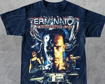 Limited Terminator Judgement Day Vintage 90s T-Shirt, Gift For Woman and Man Unisex T-Shirt