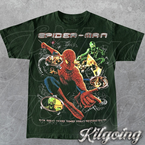 T-shirt Spider Man vintage anni '90 limitata, regalo per donna e uomo T-shirt unisex