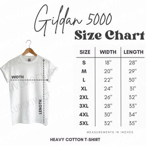 the size chart for a t - shirt with measurements