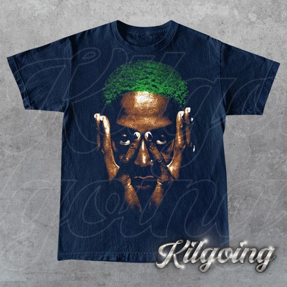 Limited Dennis Rodman Green Vintage 90s T-shirt, Gift for Woman 
