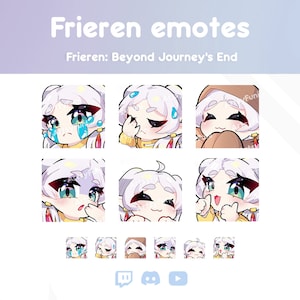 Frieren emotes | GIF Kawaii, Cute, Anime, Chibi Emotes For Streamers On Twitch, Discord Or Youtube , Vtubers and PNGtubers