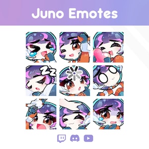 Overwatch 2: Juno 9 emotes | GIF Kawaii, Cute, OW2, Anime, Chibi Emotes For Streamers On Twitch, Discord Or Youtube