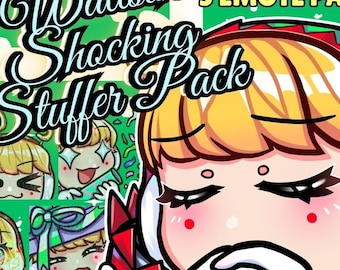 Wattson Shocking Stuffer Emote Pack - Twitch Emotes - Discord Stickers - Holiday Edition - 5 PCS