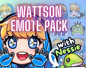 Wattson from Apex Legends Emote Pack - Twitch Emotes - Discord Stickers - with Nessie - 10 PCS