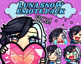 Luna Snow from Marvel Rivals Emote Pack - Twitch Emotes - Discord Stickers - 5 PCS