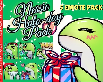 Nessie Apex Legends Holo-day Emote Pack - Twitch Emotes - Discord Stickers - Holiday Edition - 5 PCS