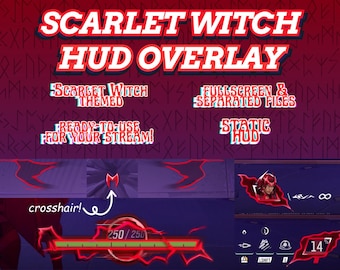 Scarlet Witch HUD - Marvel Rivals HP & Skills Stream Overlay