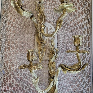 Candlestick wall brass