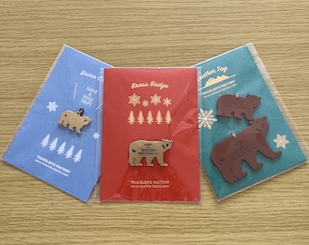 Japan TRC Travelers factory Travelers Notebook Brass Charms leather charms for notebook Christmas gifts