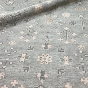 Light Green in Beige Modern Oushak Rug 10x14 Handmade Oriental Rug handwoven accent White Turkish Rug Area Rug,Wool 8x10 For Living Room.