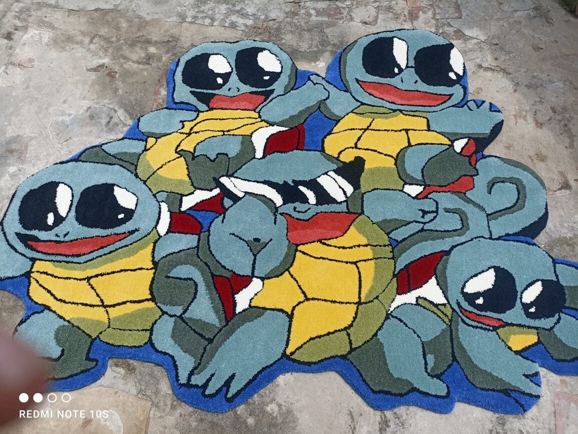 Squirtle Tuft Rug - Etsy