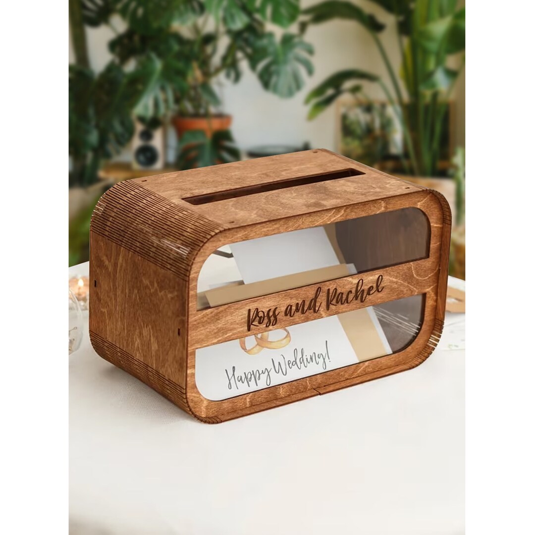 Wooden Envelope Box Personalized Wedding Card Box Keepsake Etsy