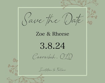 Custom Designed Save the Date Digital Cards