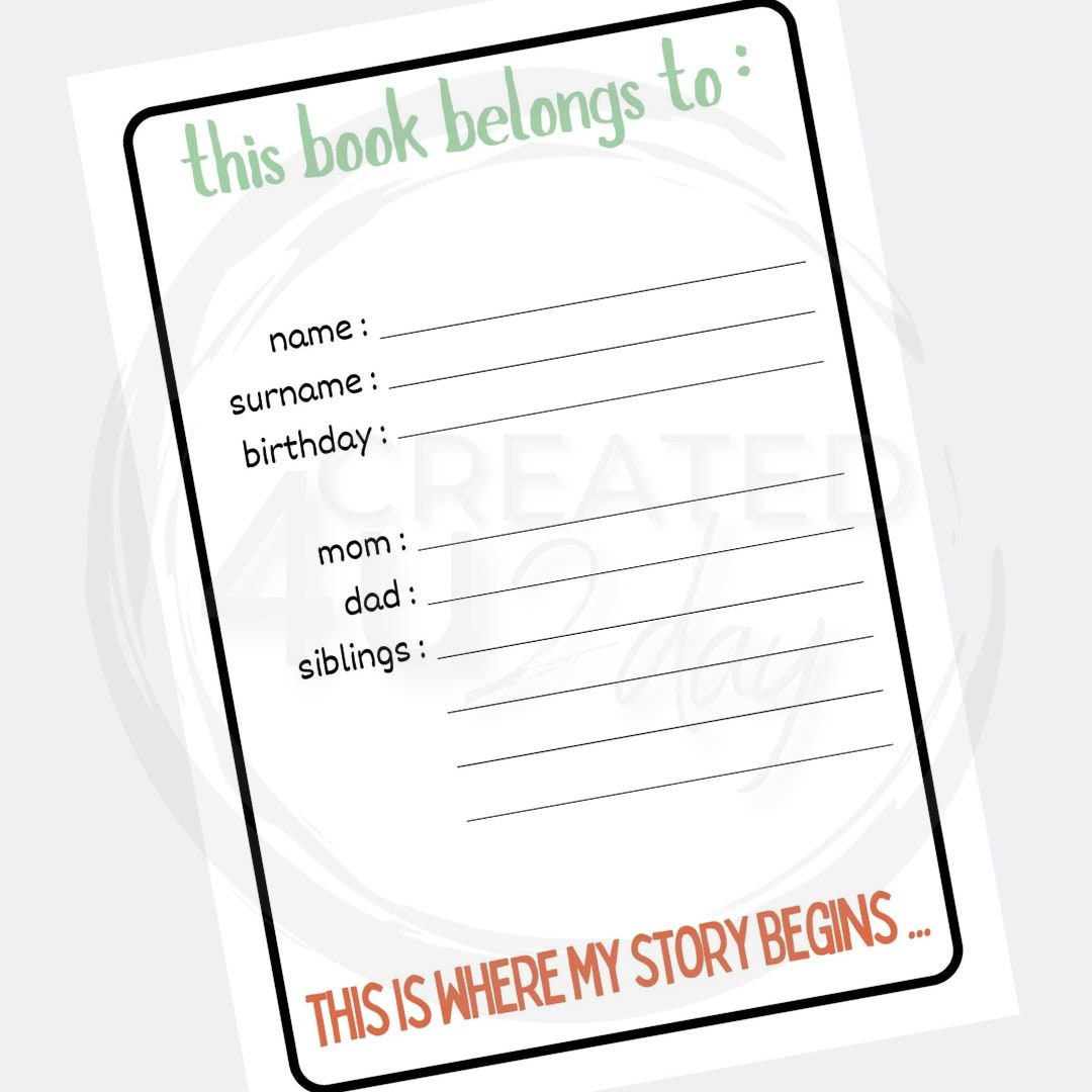 Printable PRIMARY SCHOOL Years ALBUM Gr. Rr Gr. 7 Photobook Memory Book ...
