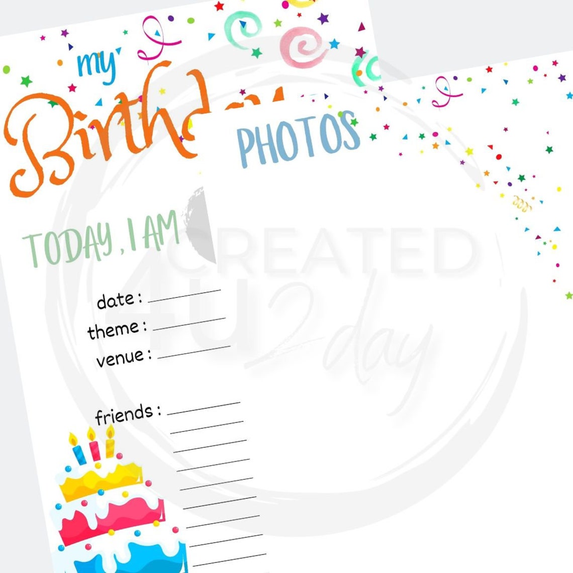Printable PRIMARY SCHOOL Years ALBUM Gr. Rr Gr. 7 Photobook Memory Book ...