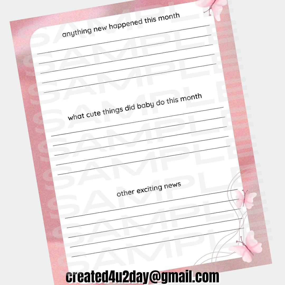 Printable Baby's 1ST 5 YEARS Journal Baby's - Etsy