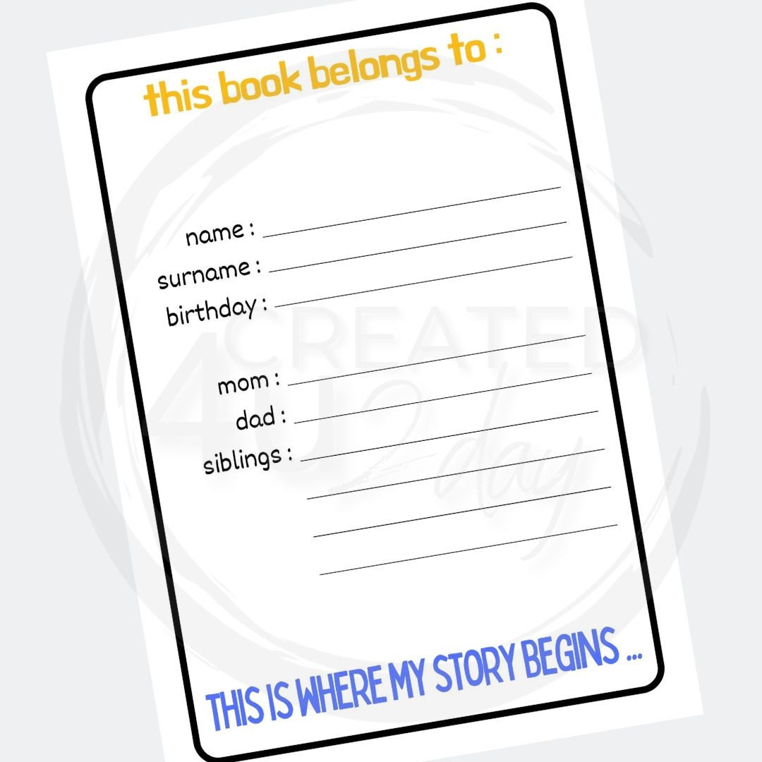 Printable PRIMARY SCHOOL Years ALBUM Gr. Rr Gr. 7 Photobook Memory Book ...