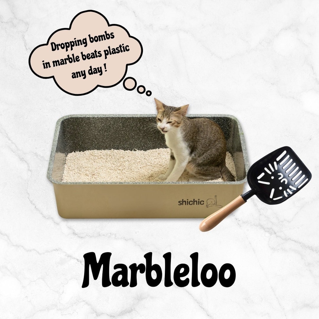 Buy Marbleloo by Shichic Non stick Teflon Steel Cat Litter Box Durable Hygienic Online in India Etsy