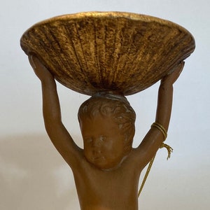 &quot;Child with Bowl&quot; figurine in terracotta