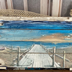 UNIQUE PIECE - Tempera on boards recycled from shipwrecks