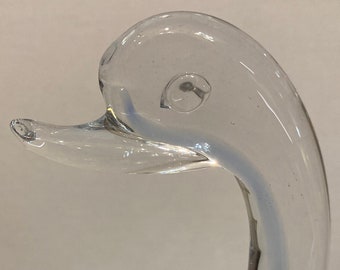 ヴィンテージアートガラスグリーンダックスワンフィギュアゴージャスで