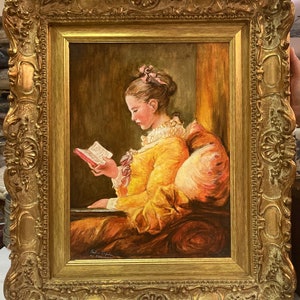 Painting La Lettrice by Fragonard, oil on canvas, copyright copy by Mafalda Protasi image 1