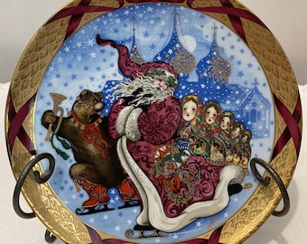 Bing & Grøndahl "Santa Claus Collection" plate in hand-painted porcelain