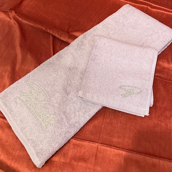 Pair of 100% cotton terry towels