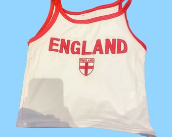 England tank top y2k England crop top baby tee football jersey