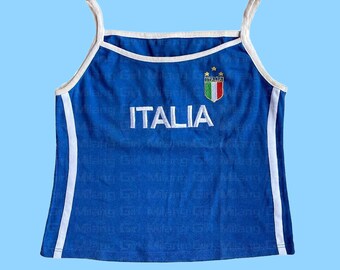 Italy tank top vintage Italia crop top 90s y2k t shirt