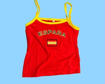 Spain tank top España y2k crop top football t shirt