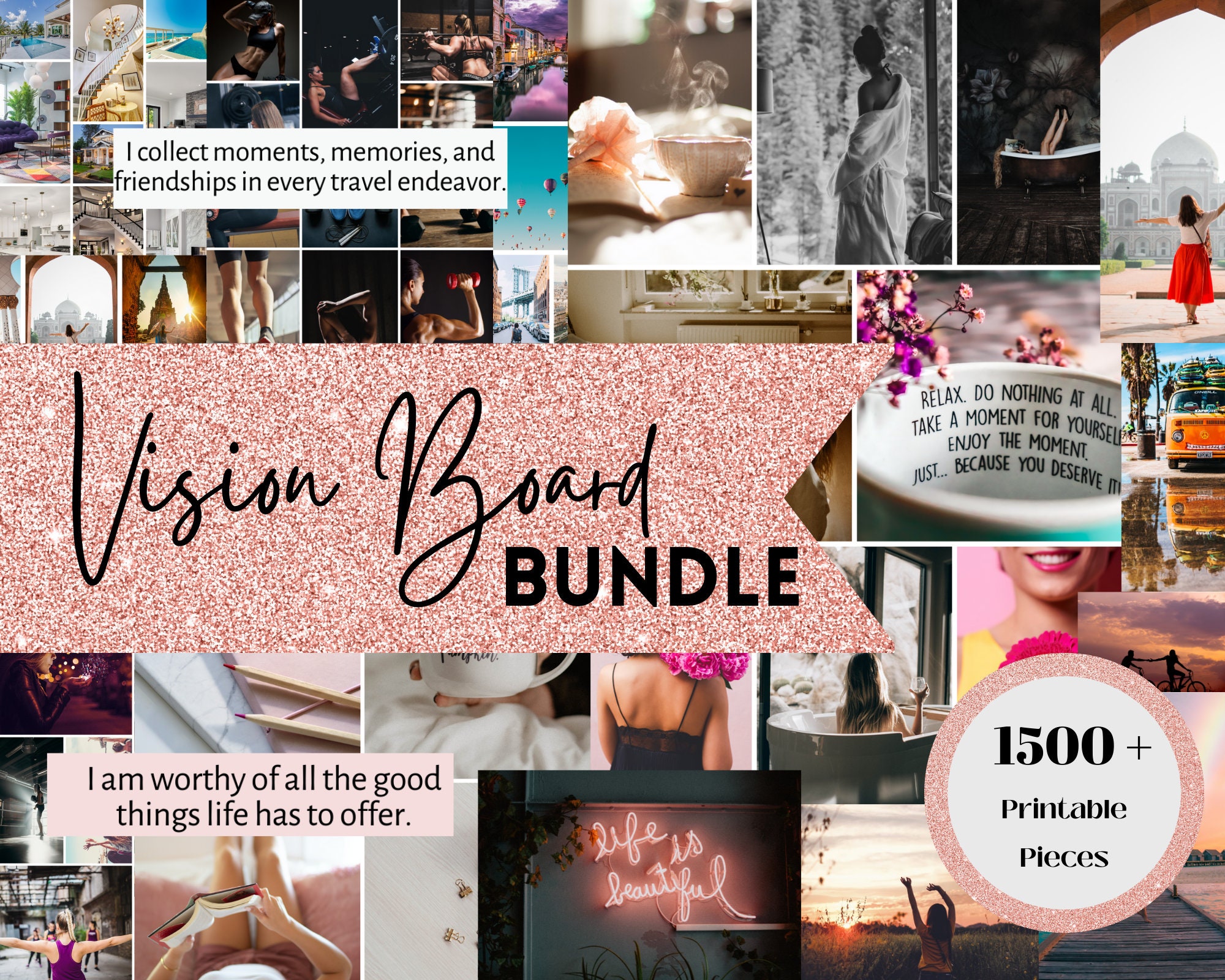 Vision Board Bundle Vision Board Ideas Mood Board Vision Board Images ...