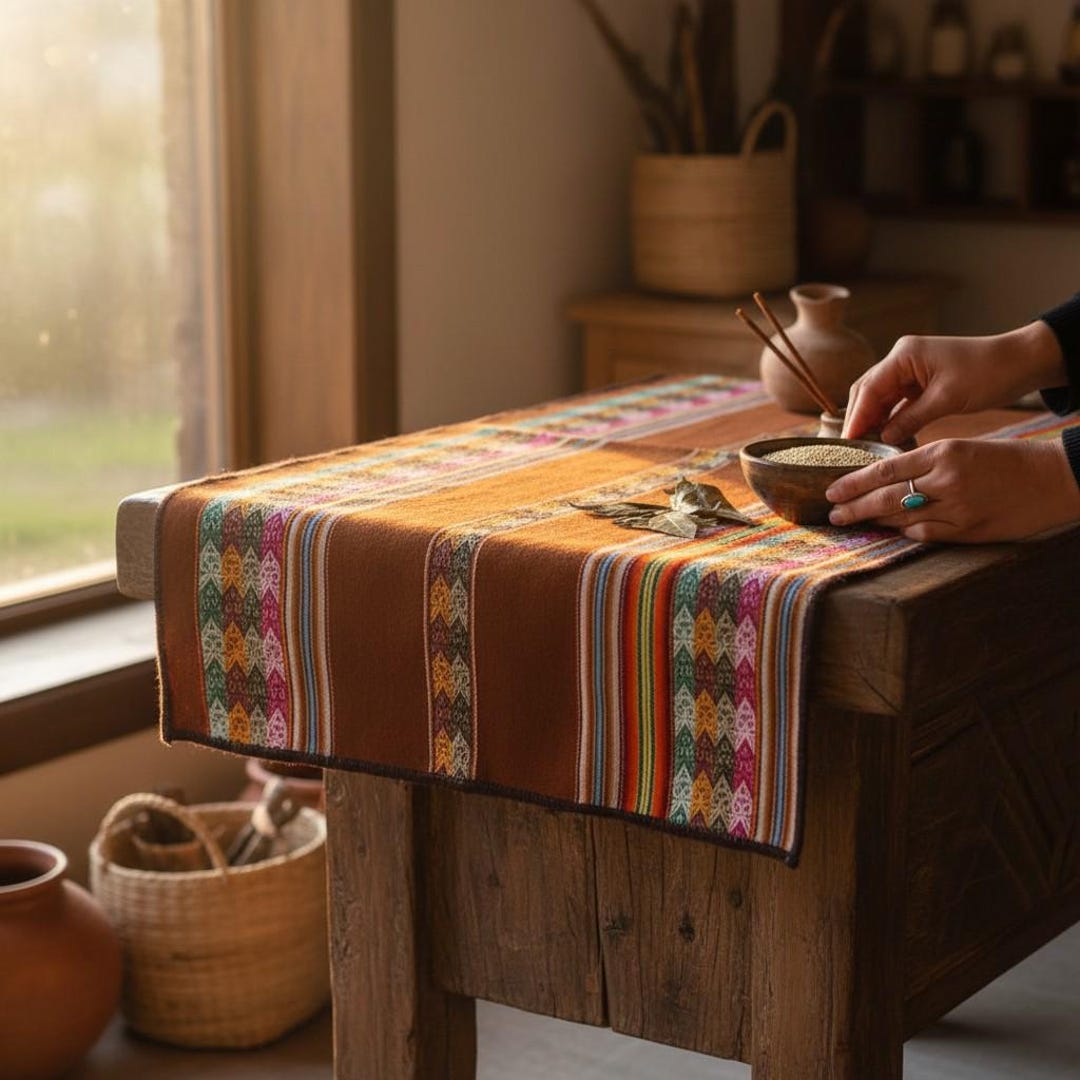 Mesa Ritual Peruvian Shaman Mesa Cloth, Andeans Ritual Despacho, Ceremonial Table ...