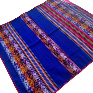 Sky blue mestana, mesa cloth shaman, mesa schamanismus,  mesa tuch shamanic Andean Altar Cloth shaman mesa 58 x 52 cm/ 22,83 x 20,56 IN