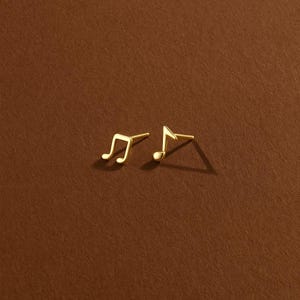 Musical Note Stud Earrings • Tiny Small Music Note Earrings • Silver Friendship Jewelry • Trendy Best Friend Gift