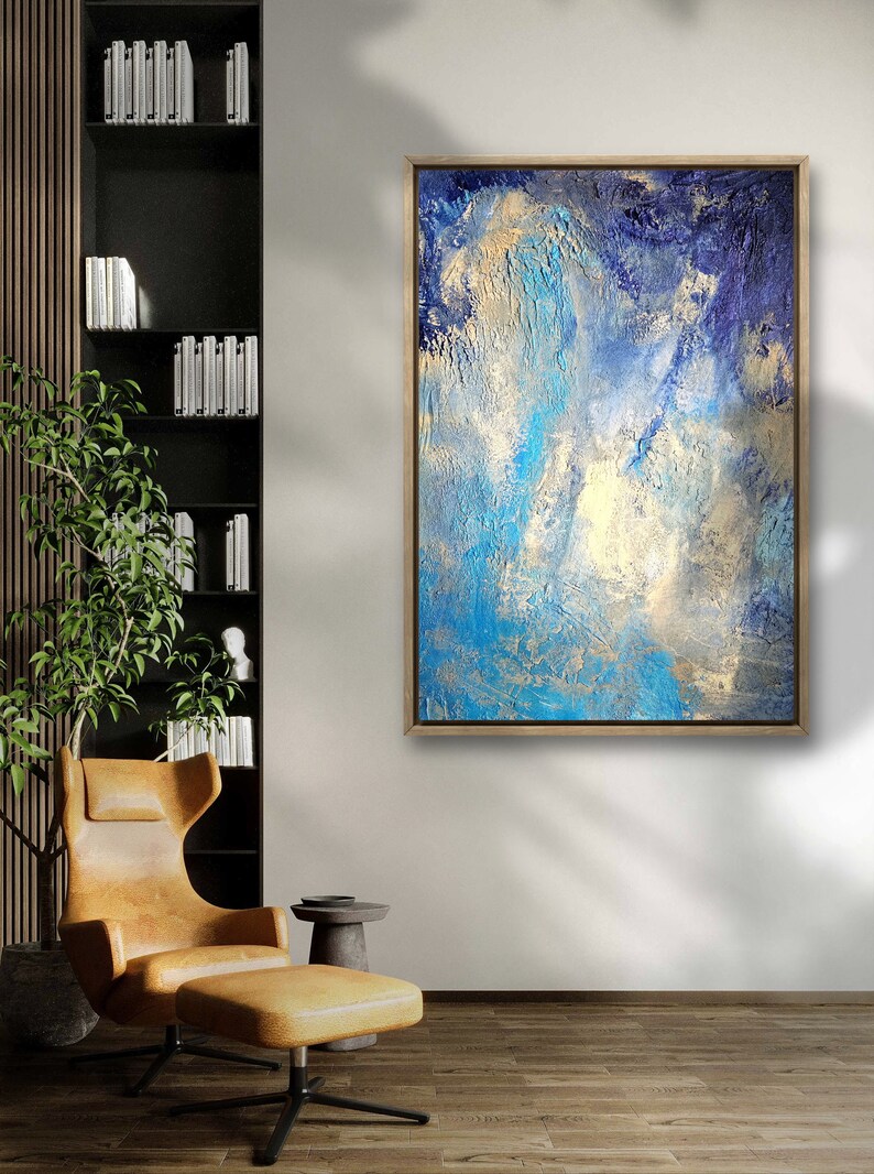 Painting Handmade Art, Textured Canvas, Expressionist Real Artwork ... - Heavy Textured Abstract Expressionism Art For Home Decor