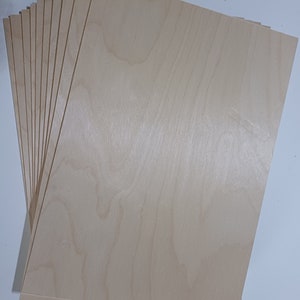 A4 3mm Birch Plywood Laser cutting Board 300mm x 210mm laser engraving
