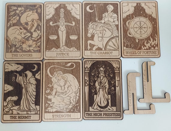 Laser Engraved Plywood Tarot Cards, Major Arcana Set - Etsy