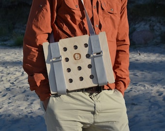 Portable Plant Press Kit: Birch Wood Herbarium with Shoulder Strap