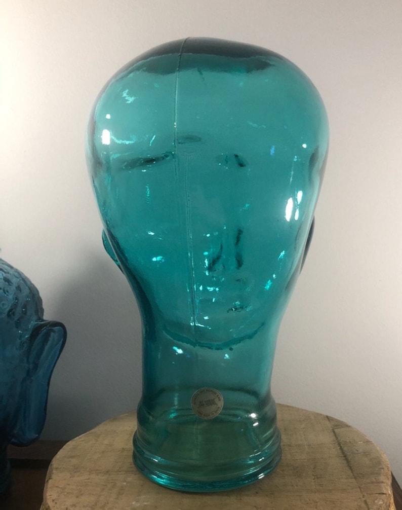 Vintage Glass Mannequin Head Bust Statue Etsy
