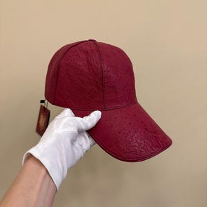 Handgefertigte Straußenleder Baseball Cap: Verstellbare Exotic Skin Cap