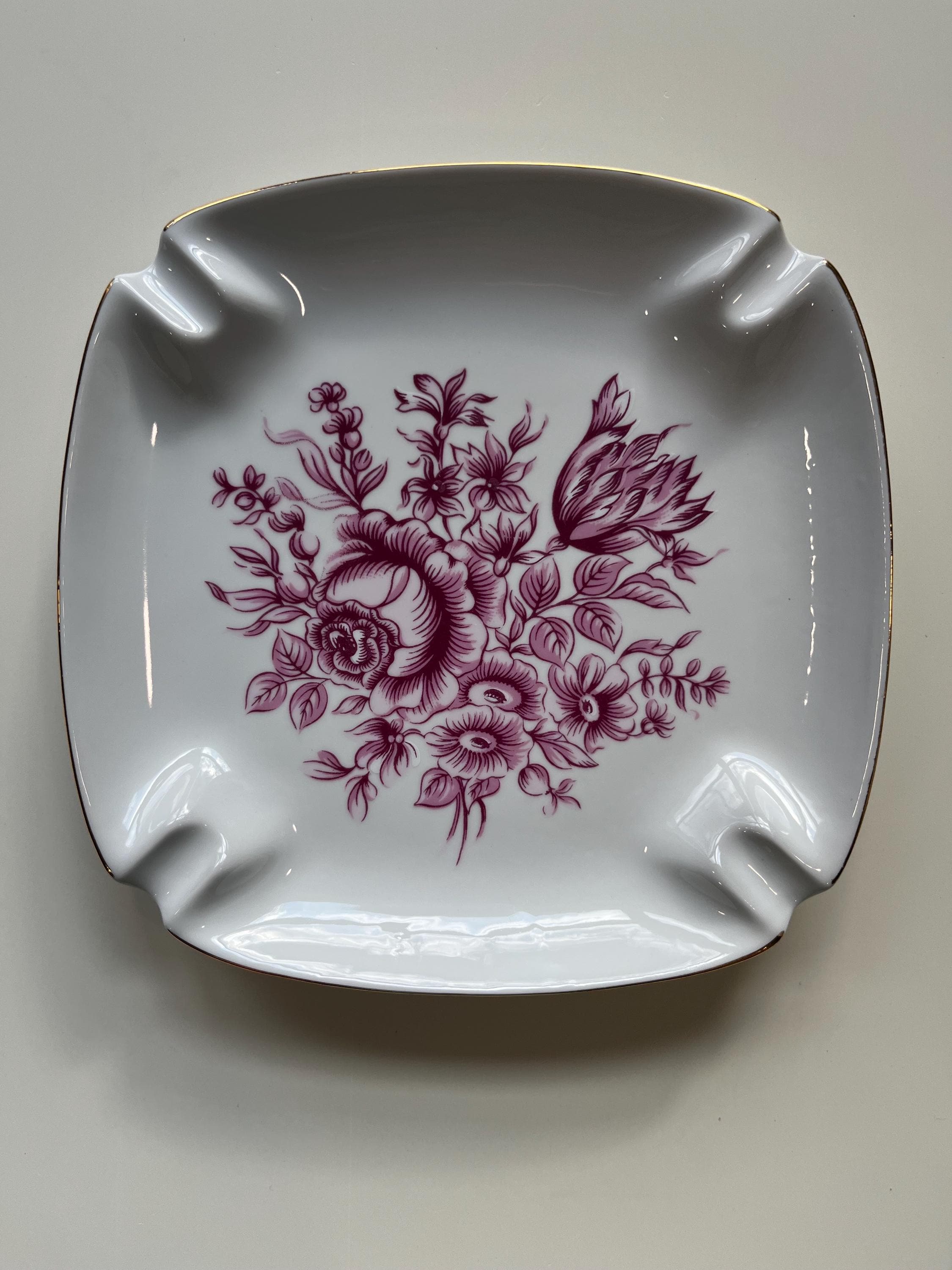 Vintage Porcelain Ashtray - Etsy