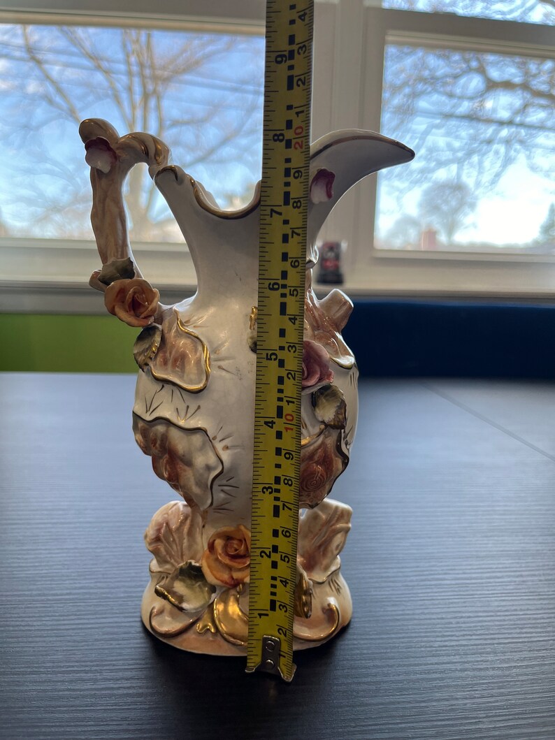 Vintage Lipper & Mann Flower Pitcher Vase Etsy