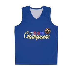 vtg 90s DENVER NUGGETS #2 ALEX ENGLISH NBA RAINBOW JERSEY t-shirt  BASKETBALL XXL