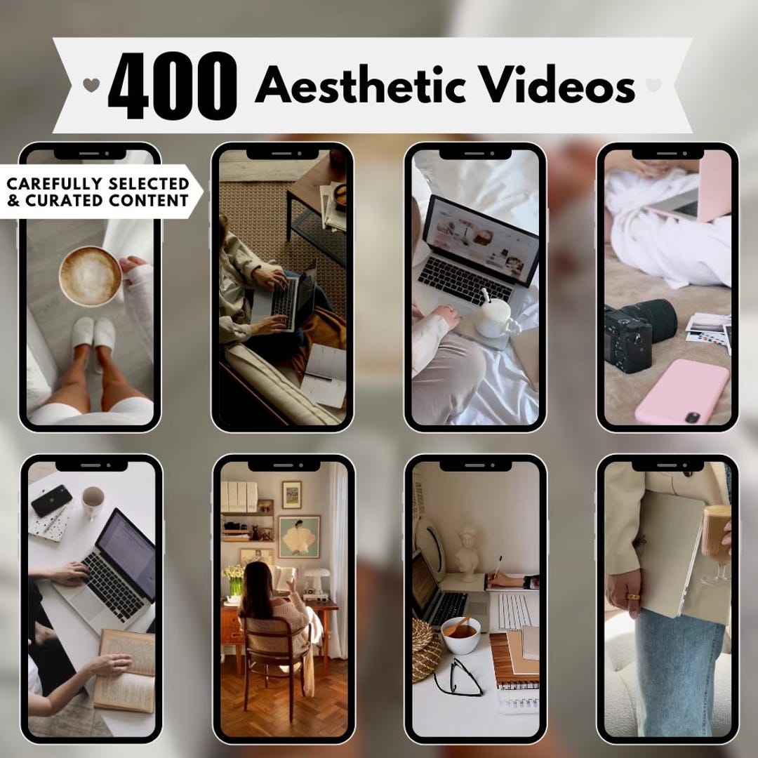 400 Aesthetic Videos Curated Premium Faceless Content for Your Brand ...