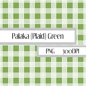 May include: A green and white plaid pattern with the text "Palaka (Plaid) Green", "PNG", and "300DPI" in a rectangular box. The plaid design consists of intersecting horizontal and vertical lines.