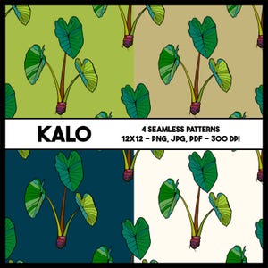 Kalo, Taro, Diseño Kalo, Diseño Taro, Patrón sin costuras Kalo, Patrón sin costuras Taro, Patrón Kalo, Patrón Taro, Patrón repetitivo, Sin costuras