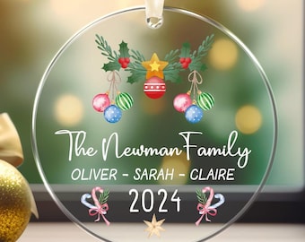 Personalized Family Christmas Ornament: Custom Acrylic Tree Decor