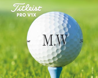 Personalized Titleist Pro V1x Golf Balls: Initials Design