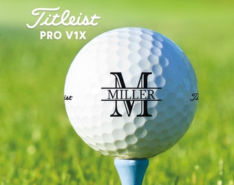 Personalized Titleist Pro V1x Golf Balls: Split Monogram Gift